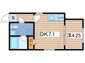 メゾン・プルミエール大同町 1DKの間取り