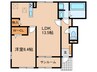 キポス 1LDKの間取り