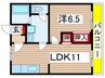 天池ビル 1LDKの間取り