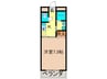 マルキ－ス川名 1Kの間取り