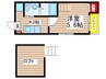 ペルカルロ白龍町 1Kの間取り