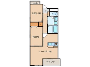 間取図 ダイアヒルズ住吉Ⅱ
