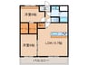 アバンセ楠 2LDKの間取り