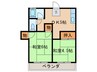 コーポ吉田 2DKの間取り