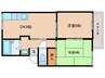 グリーンパーク睦 2DKの間取り