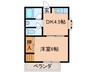コーポラス新出 1DKの間取り