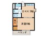 コーポラス新出 1DKの間取り