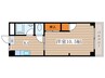 赤坪マンション 1Kの間取り