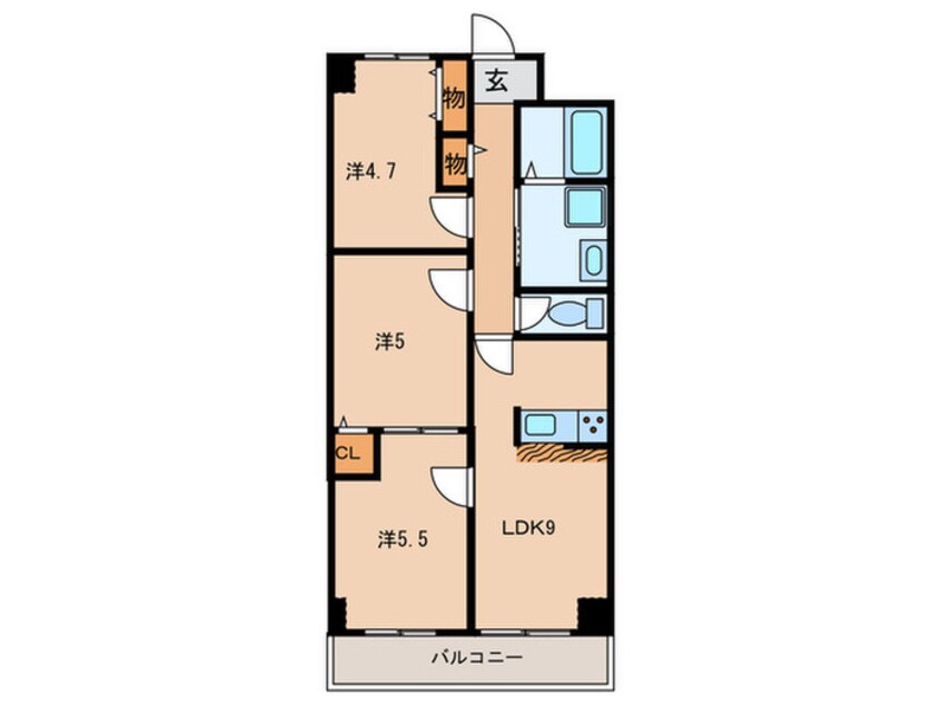 間取図 天神山マンション ２号館