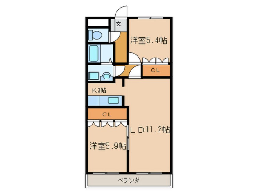 間取図 ボヌールＡＫＩ