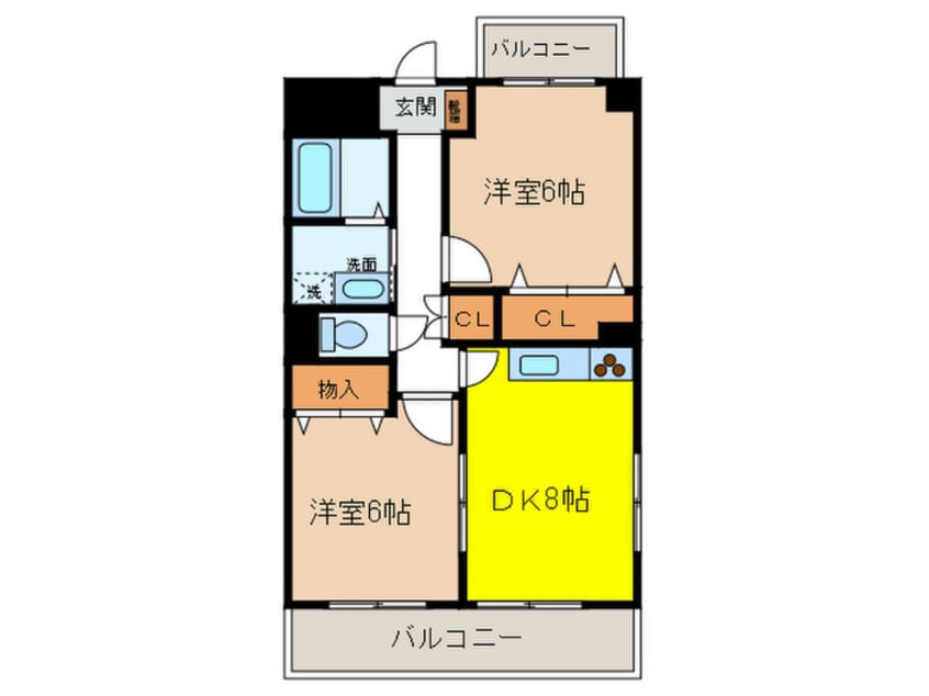 間取図 ジャルダン新栄