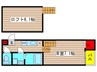 Sereno内田橋 1Rの間取り