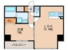 アンジュ栄 1LDKの間取り