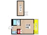 ニッシンハイツ宝田 1Rの間取り