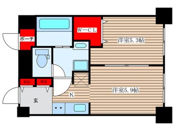 間取図 ｼﾞｭﾈｽｺｰﾄ桜山