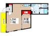 ＭＩＡ　ＣＡＳＡ　津賀田 1LDKの間取り
