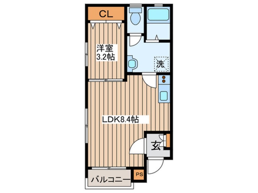 間取図 ＭＩＡ　ＣＡＳＡ　津賀田