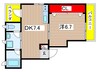 美和ビル 1DKの間取り