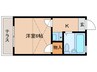 ルミエ－ル高畑 1Kの間取り