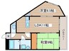 ファミール青峰 2LDKの間取り