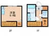 LE COCON岩塚 1Rの間取り