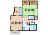 ラウムズ虹ヶ丘 2Kの間取り