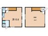 小信中島ガレージハウス 1Rの間取り