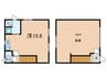 小信中島ガレージハウス 1Rの間取り