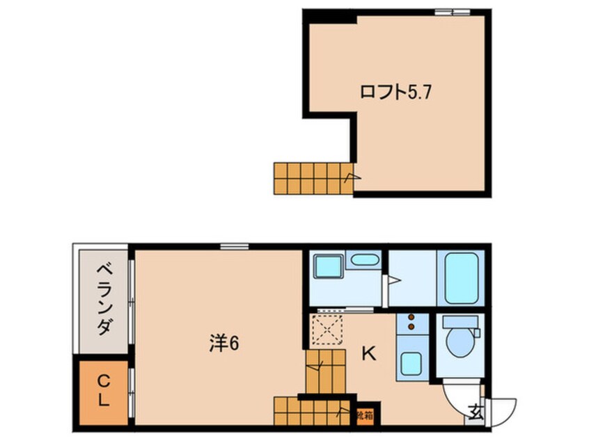 間取図 ハーモニーテラス伝馬町