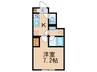 ポートパレス東海通 1Kの間取り