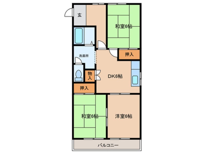間取図 コーポソアラ北