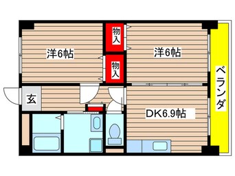 間取図 セジュ－ル御幸山