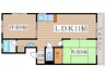 ハイツみづほ 2LDKの間取り