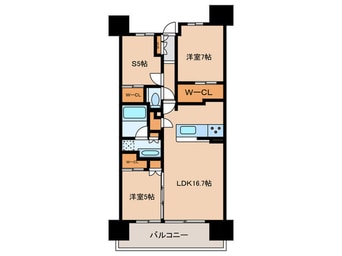 間取図 シティタワー葵(1308)