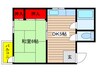 西三宝ビル 1DKの間取り