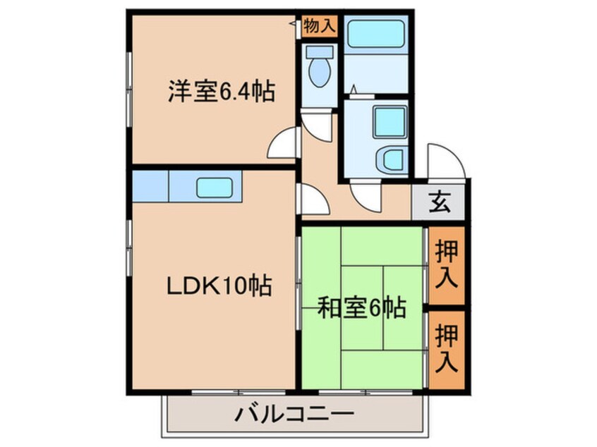 間取図 アヴェニール・スードB棟