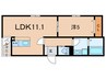 DELA松原 1LDKの間取り