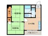 ｺ-ﾎﾟﾅﾆﾜ 2DKの間取り