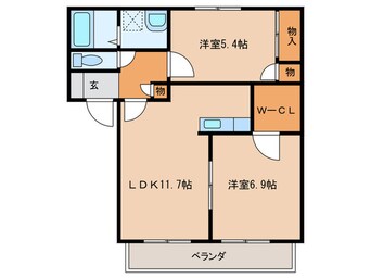 間取図 リバーサイド一ツ木