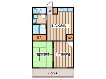 間取図 ｱ-ﾊﾞﾝﾊｲﾂ太田