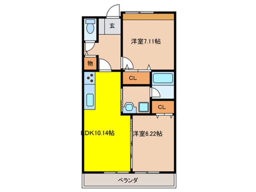 間取図 カンタベリーコート