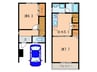 サンシャイン市場木 2DKの間取り