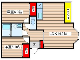間取図 シンパシ－Ｋ・Ｍ