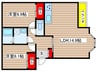 シンパシ－Ｋ・Ｍ 2LDKの間取り