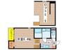 アーバンテラス浮島町S 1Kの間取り