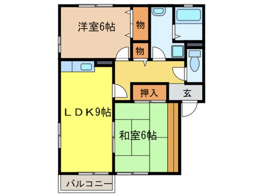 間取図 フラワ－パ－クＡ棟