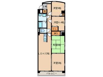 間取図 ハ－トウッド勝川