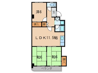 間取図 サンロ－ヤル福寿ビル