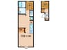 CLOVER　BELL 1Rの間取り