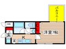 東桜コ－ト 1Kの間取り
